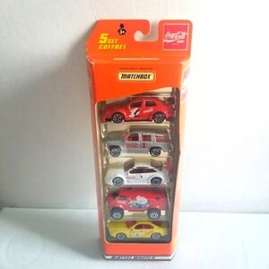 1998 Matchbox 5 Car Pack of Coca Cola 1:64 Scale Diecast Cars